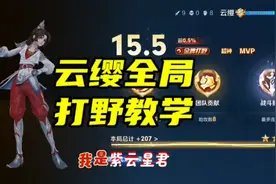 云缨全局打野教学。击杀秀学连招，全局教学学细节控野技巧视频封面