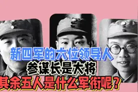 新四军的六位领导人，参谋长是大将，其余五人是什么军衔呢？视频封面
