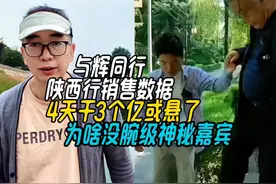 与辉同行陕西行销售数据，4天3亿或悬了，为啥没腕级神秘嘉宾视频封面