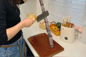 谁懂这一套好用的刀具的含金量呀！巨锋利颜值还贼高！#菜刀#oou钛刀套装#oou刀具