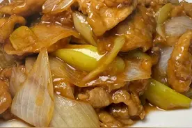 肉嫩多汁滑嫩不柴的葱爆肉在家做不好的就像老弟这么做吧#美食 #热门视频封面