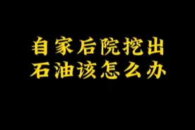 假如你在自家后院挖到石油怎么办，是主动上报，还是密而不发视频封面