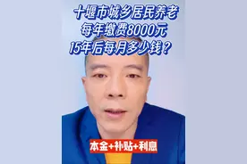 十堰市城乡居民养老，每年缴费8000元。15年后每月多少钱？ #创作灵感  #社会百态 #干货分享 #老百姓关心的话题 #社保视频封面