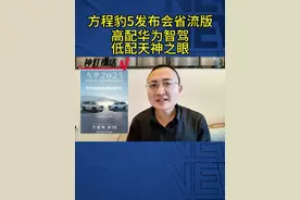 方程豹5发布会省流版：高配华为智驾，低配天神之眼！ #华为视频封面