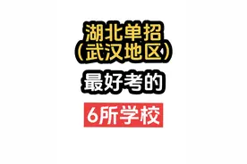 湖北单招（武汉）最好考的6所学校，为大家整理出来了#高职单招视频封面