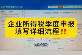 注意看，企业所得税季度预缴申报填写详细流程，数据来源讲解视频封面