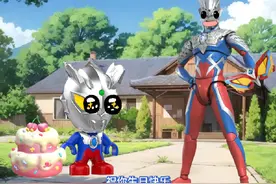 小奥特曼过生日分享生日蛋糕#奥特曼动画片 #儿童动画视频封面