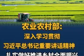 #政在发布 农业农村部:深入学习贯彻习近平总书记重要讲话精神 扎实做好推进乡村全面振兴 支持涉农民营企业发展 保护传承农耕文化视频封面