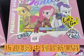 今天卡牌市场买了两盒小马宝莉趣影3弹，拆了一盒就中到最新黑背