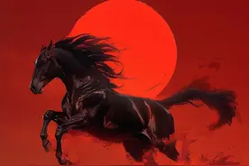 背景:红马走鸿运，一马当先，马到成功，马上发财，马上翻身图片
