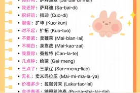常用泰语100句，你会几个？图片