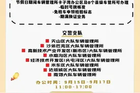 正常办！中秋假期乌鲁木齐交管、户政业务办理指南→图片