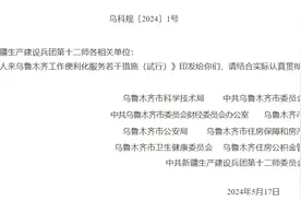 外国人来乌鲁木齐工作便利化服务若干措施（试行）图片