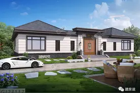 建房说｜5款一层庭院别墅，农村建房带院子，幸福生活一辈子图片
