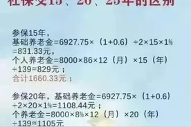 社保交15、20、25年的区别，自己交和公司交的区别，涨知识了图片