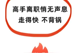 高手离职通常都是悄无声息，走得快，不背锅图片