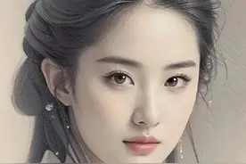 明眸亮齿，秀雅温婉，非常迷人的彩铅画，把刘亦菲刻画的仙气飘飘图片