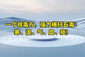 一个排毒方，强力横扫五毒：寒、湿、气、血、痰！图片