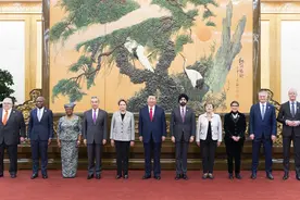 习近平会见主要国际经济组织负责人图片