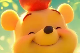 动漫壁纸丨小熊维尼祝你平步青云图片