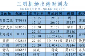 收藏！三明沙县机场最新航班时刻表出炉！图片