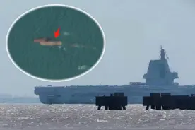 斗争形势非常紧迫，福建舰第3次海试归来，甲板出现黑色阴影图片