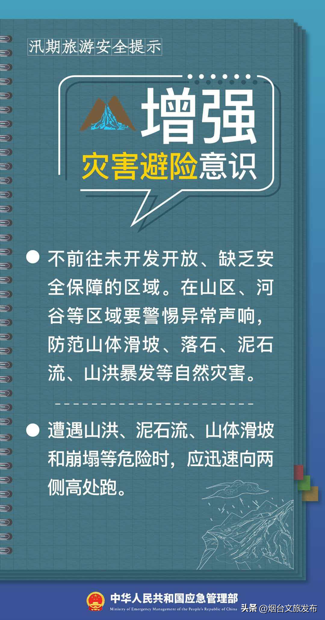 【乐享烟台】文旅安全丨汛期出游，安全第一！这份贴心提示请务必收好