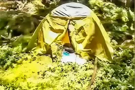 找到了...！找到了...！遗憾被发现的时候，已经死在了帐篷里!图片