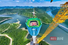 1小时！湖北丹江口 ⇆河南淅川，丹江小三峡特大桥双主塔封顶图片