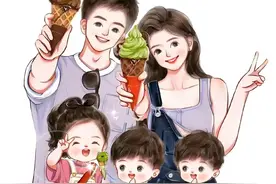 亲子头像｜五口之家 两儿一女，是软肋是铠甲，更是生活里的一束光图片