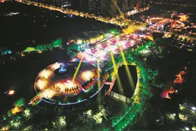曹州牡丹园开启“夜游模式”图片