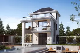 建房说｜9X12米，占地99平的别墅，引来邻居围观仿建，太漂亮了！图片