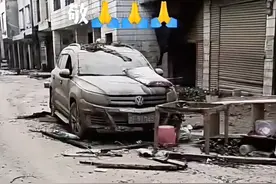 后续：团洲垸退水，灾民回家，房子裂缝成危房，一片狼藉一无所有图片