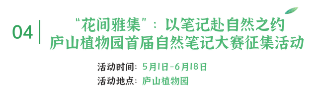 来庐山，逛春山 | 五月精彩不停歇！这份庐山超全文旅活动攻略请收好~