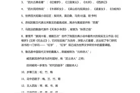 初高中语文需掌握的文学常识汇总，中考语文知识总复习，高考常识图片