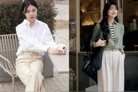 今年流行的“乐福鞋”，点醒了我好几款闲置的裤子，这样搭太美了图片