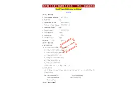 七年级（上册）英语核心知识点，新初一想要当学霸，暑期预习必背图片