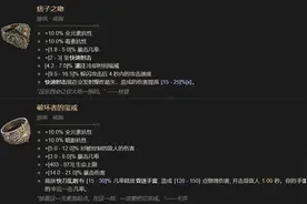 《暗黑4》S4新赛季暗金装备掉落表，包含新暗金装备图片