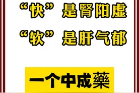 泄是肾阴虚，快是肾阳虚，软是肝气郁:一个中成藥，补肾疏肝助阳图片