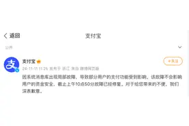 多名网友称支付宝支付失败、花呗还款扣款成功但账单没清，支付宝回应：已修复，不会影响用户资金安全图片