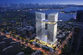 苏州金鸡湖畔，将造39层双子楼！图片