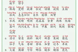 三年级语文上册词语表+识字表+写字表(带拼音)，收藏备用图片