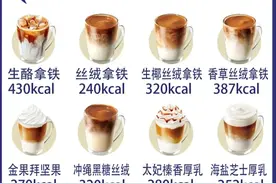 瑞幸咖啡热量合集！减脂期快收好图片