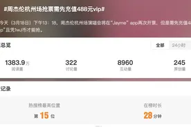 冲上热搜！周杰伦杭州场抢票需先充值488元VIP？网友吵翻图片