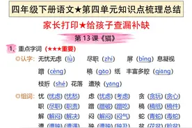 【四年级下册语文】第四单元知识点梳理总结！图片