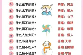 100个脑筋急转弯，收藏起来跟孩子一起玩图片