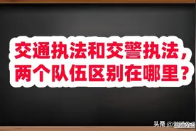 交通执法和交警执法，两支队伍区别在哪里？图片