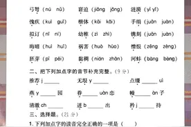 期末复习！五年级下册语文《要素归类测试》家长打印给孩子练练图片