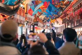 2025上海豫园灯会1月1日全面点亮，来偶“豫”兔小布~图片