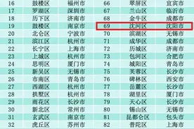 刚刚，榜单公布！沈阳这四个区上榜！图片